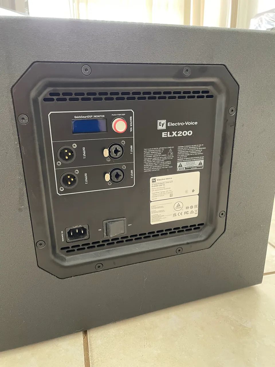 Subwoofer ativo EV 1.200w