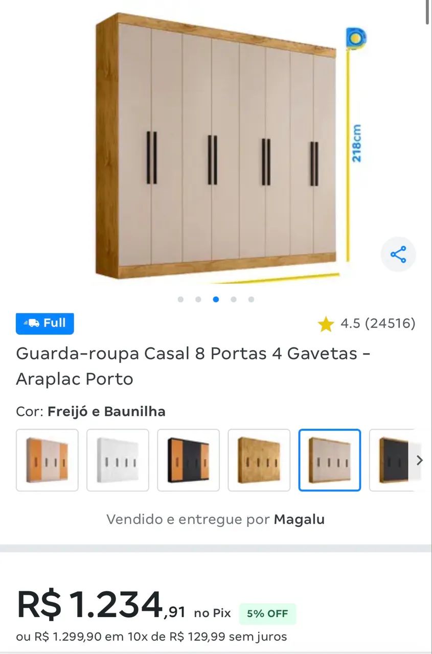 Guarda roupa casal  - Foto 3