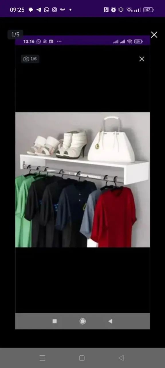 Arara de parede simples 