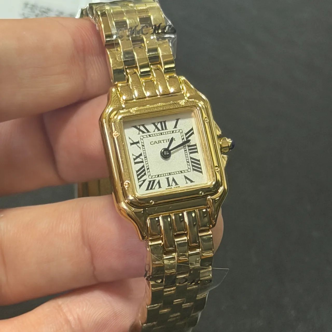 Cartier Panthère Feminino Dourado Quartzo Prem AAA+