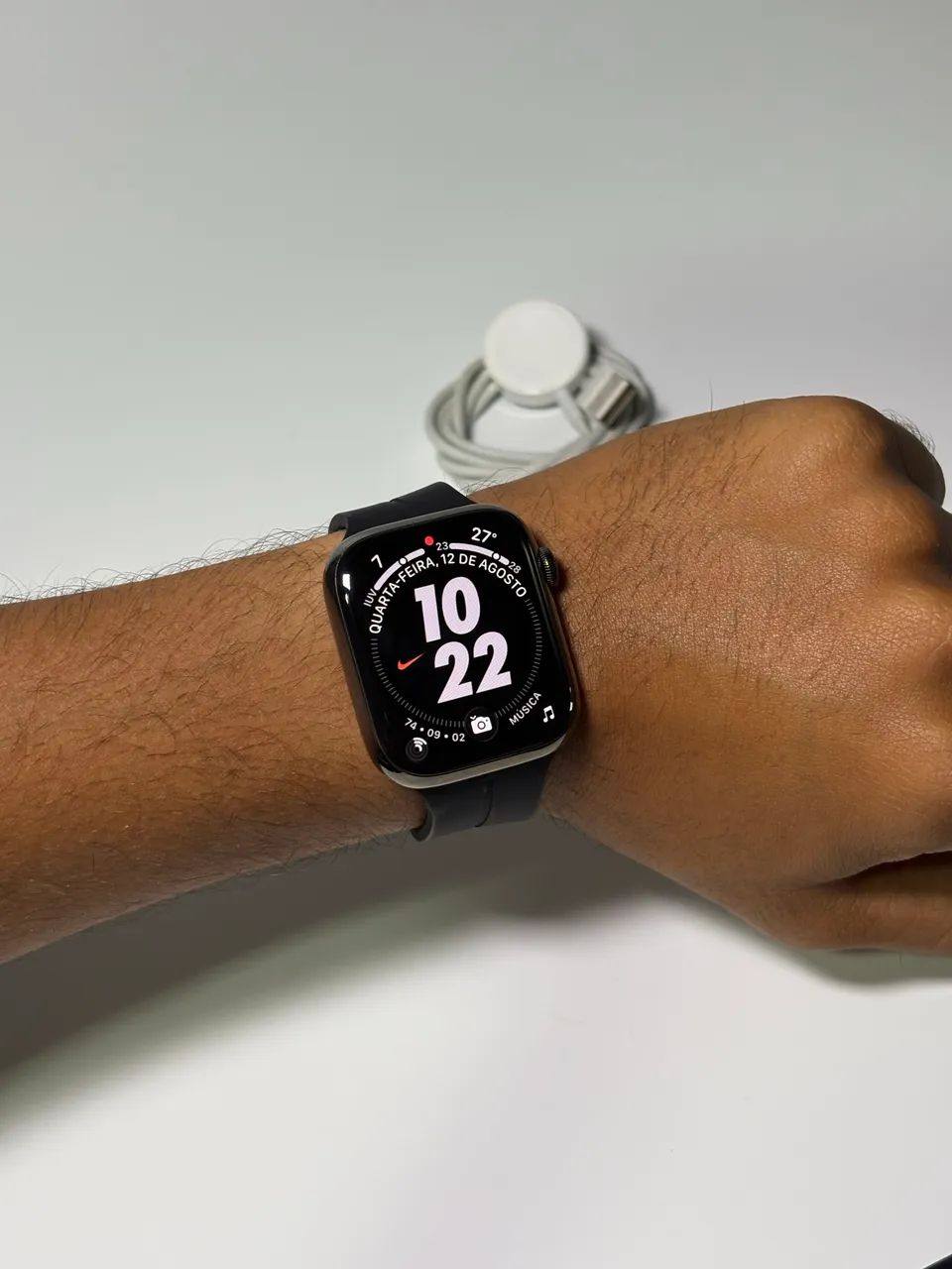 Apple Watch Série 7 45mm Aço inoxidável  - Foto 3
