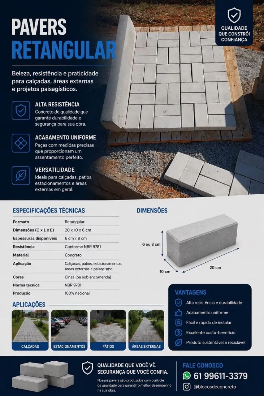 Blocos e bloquetes de concreto  - Foto 3