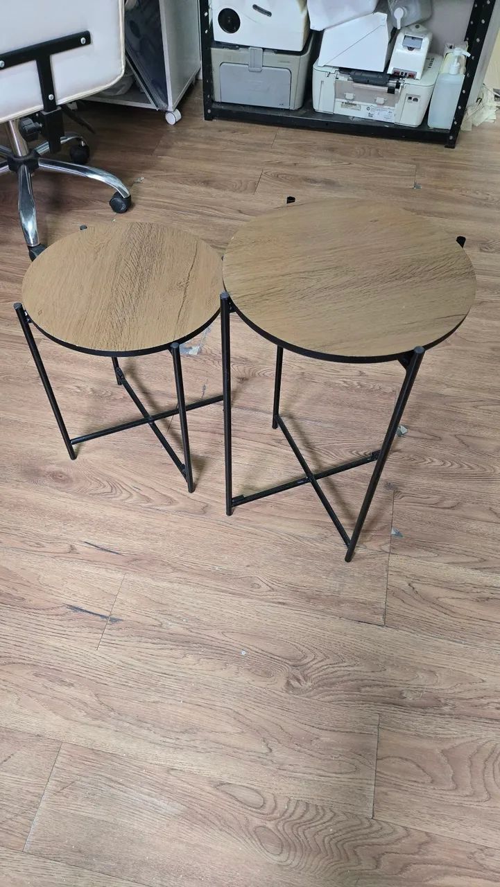 2 Mesinhas estilo industrial 