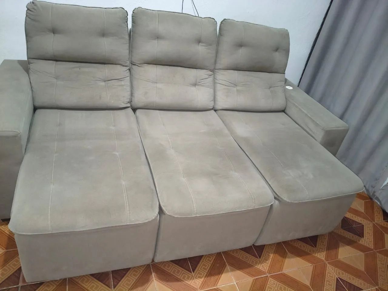 SOFA GRANDE 3 LUGARES (sp - zona norte) COR CINZA - Foto 2