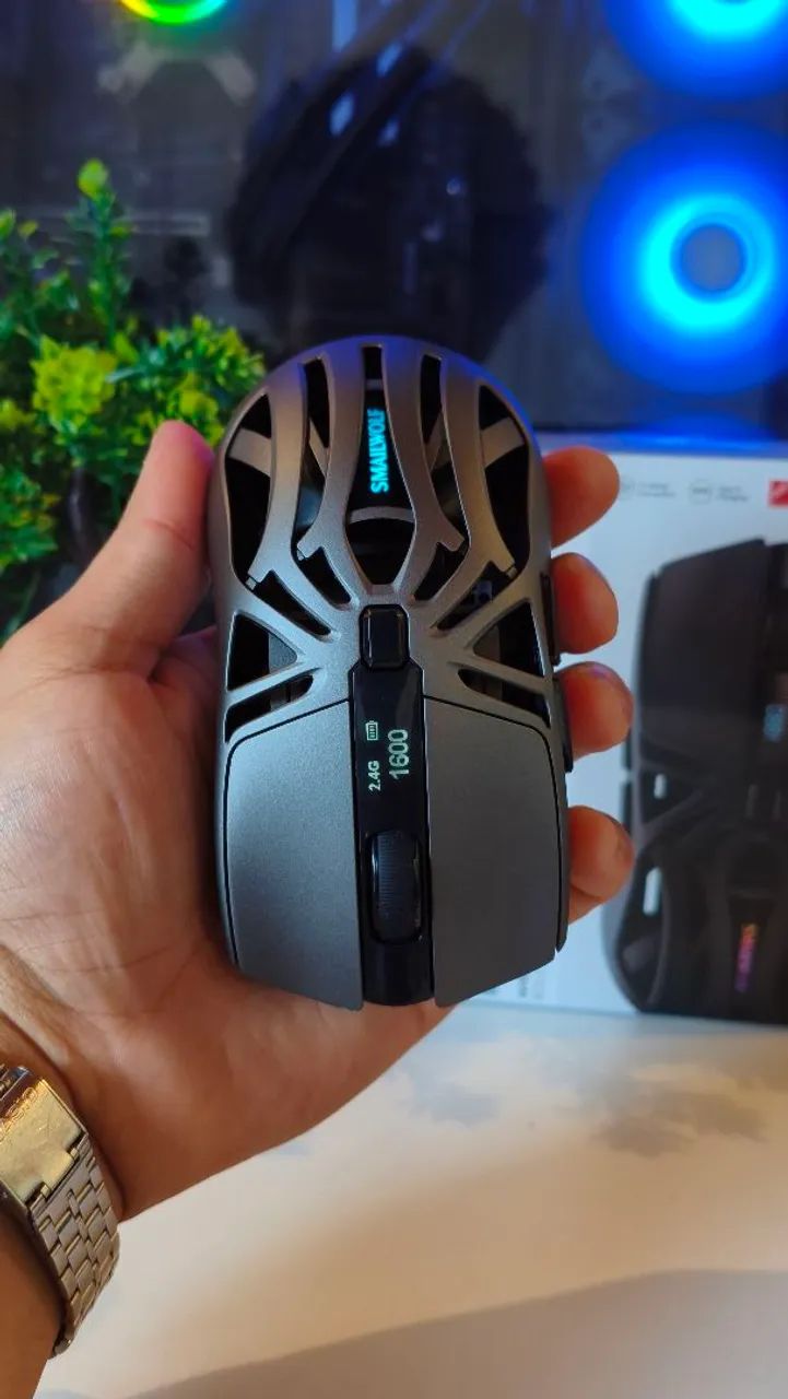 Mouse Gamer SmailWolf RS8 - Prata - Foto 2