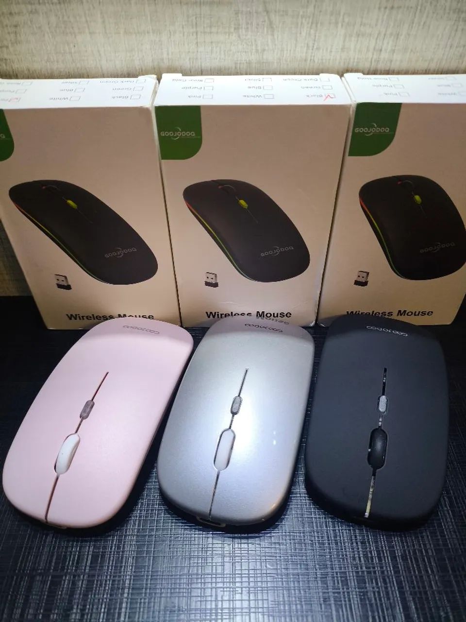 Mouse sem fio recarregável 