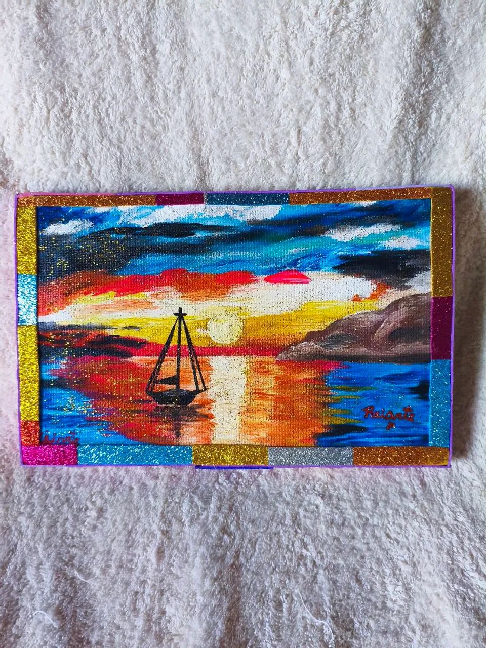 Pintura de paisagem natural 