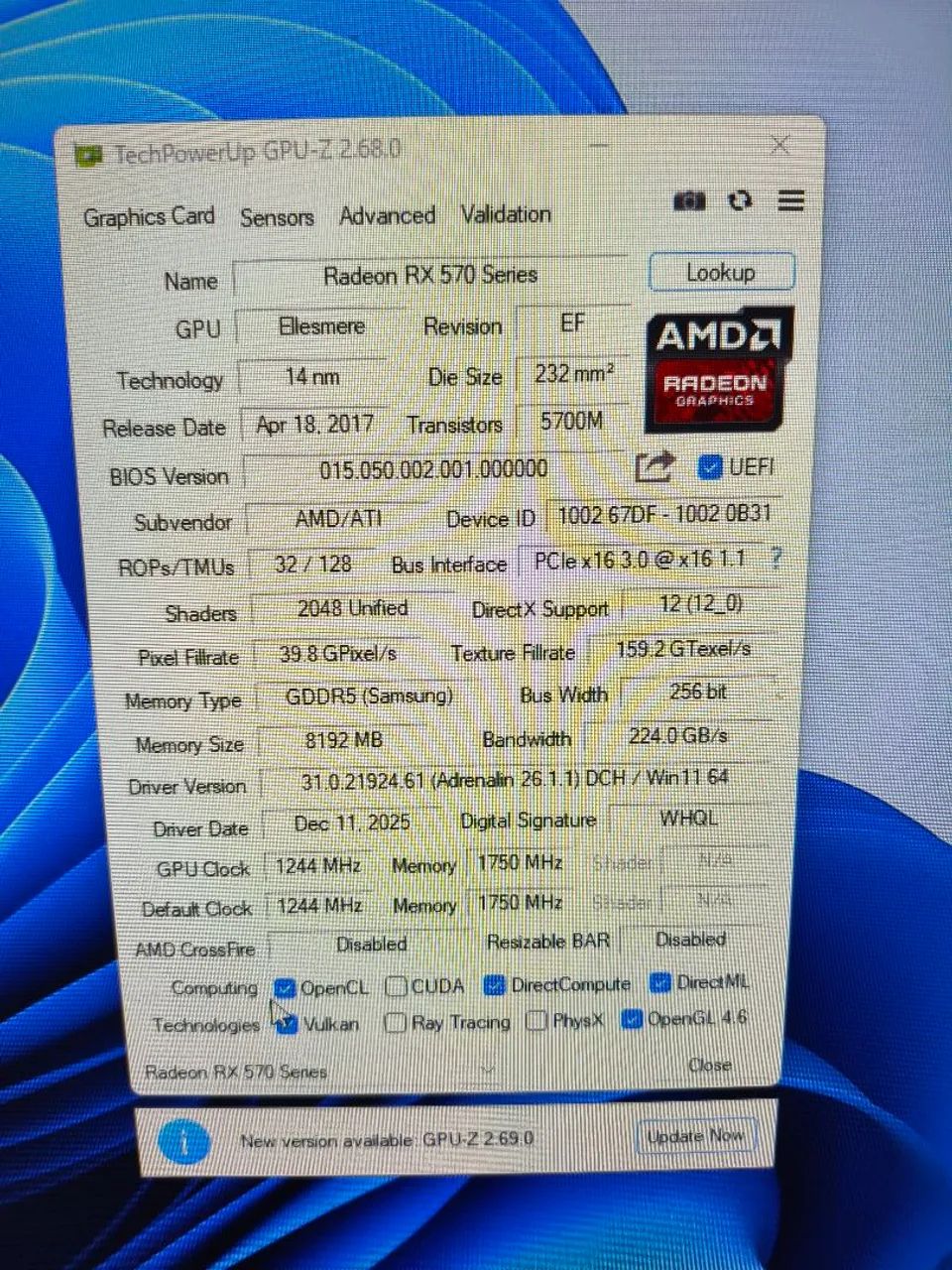PC Gamer Ryzen 5 2600 + RX 570 8GB + 16GB RAM SSD 240GB