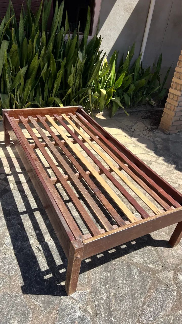 Estrado de madeira MAÇARANDUBA - Cama de solteiro - Foto 3