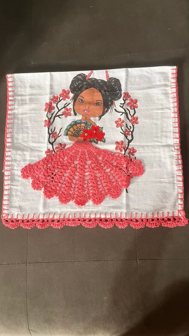 Pano de prato em crochê  - Foto 2