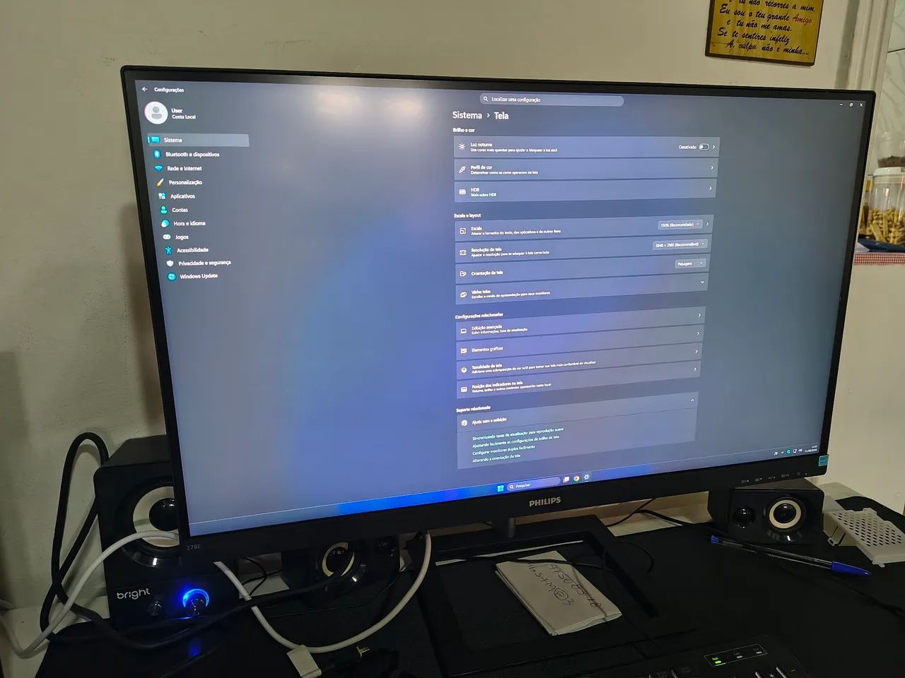 Monitor 27 Philips 4k Zerado - Foto 4