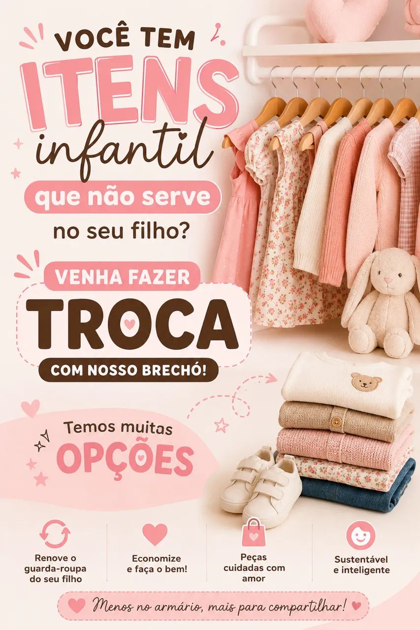 Troco itens infantil 