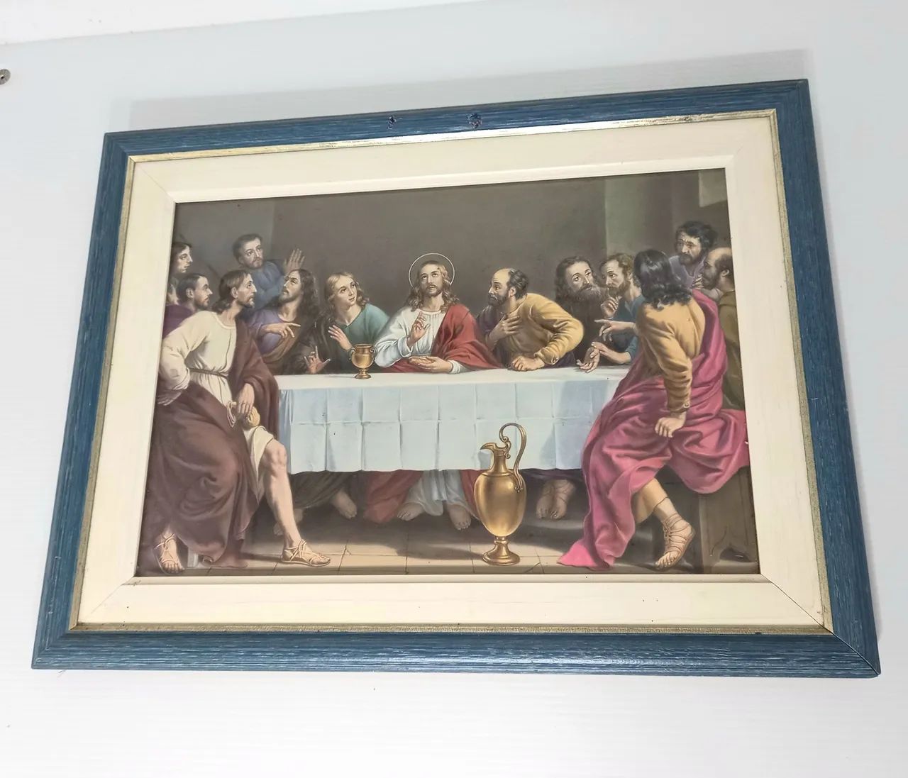 Quadro com vidro Santa Ceia
