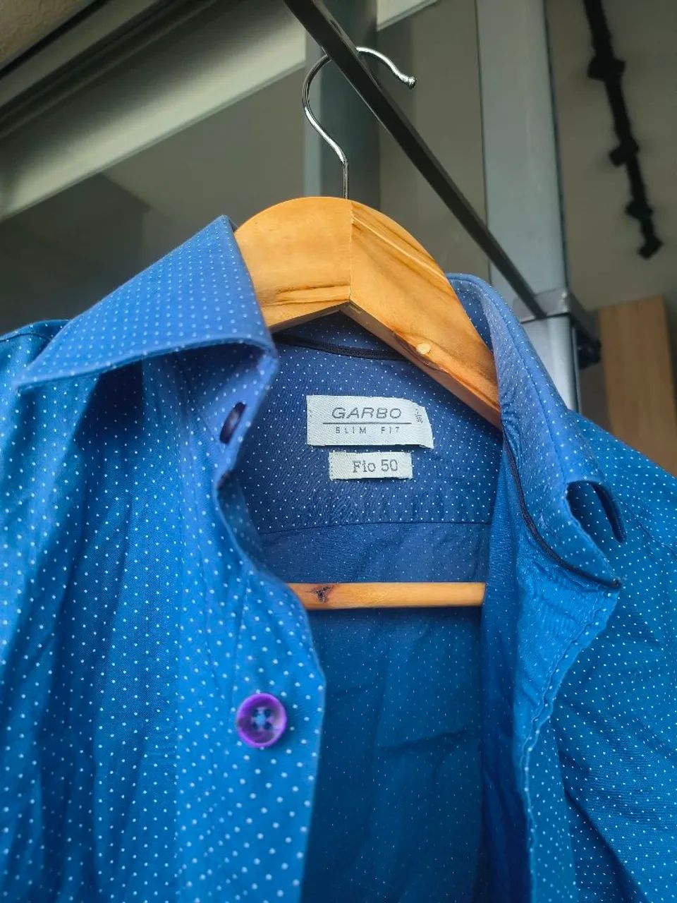 Camisa social  escritório azul