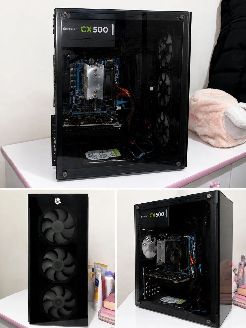 Gabinete gamer completo.