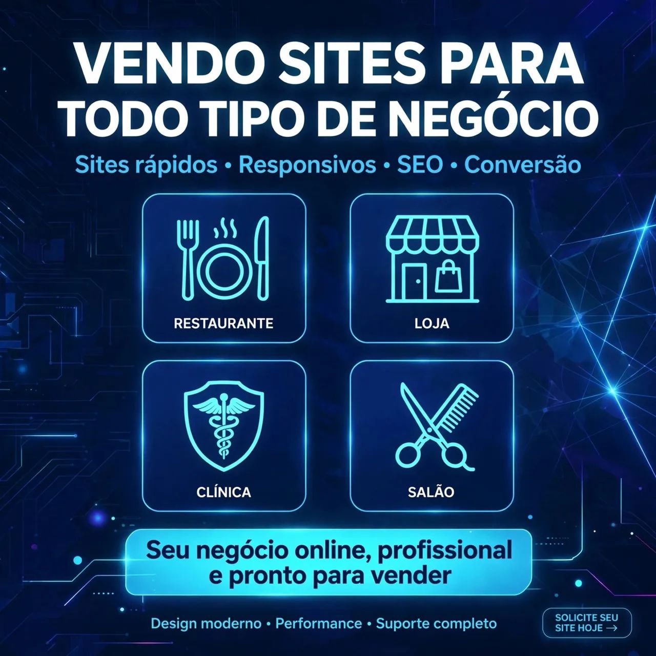 Faço sites para empresas e negócios 