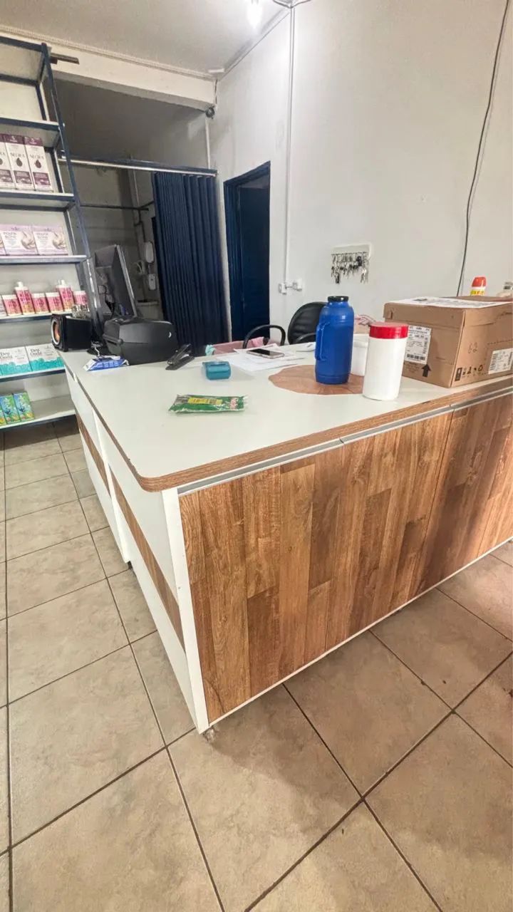 Balcão Caixa Comercial Grande em MDF com Gavetas - Loja/Recepção - Foto 4