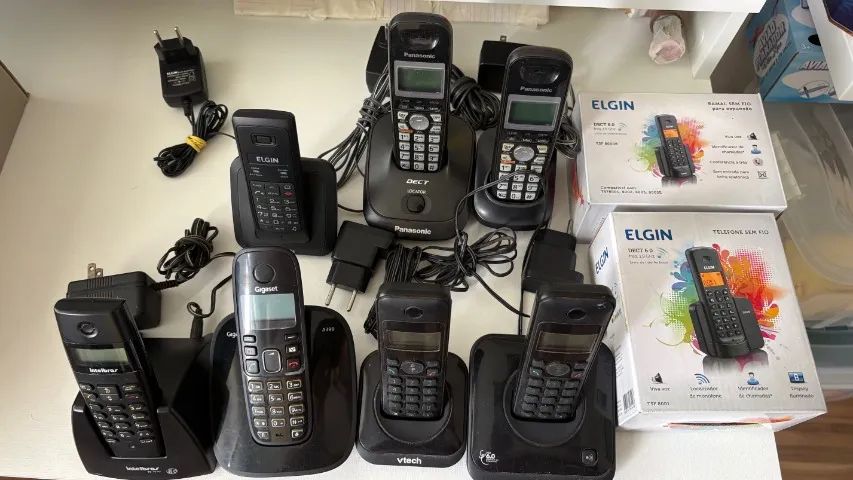 Lote 9 Telefone Sem Fio Panasonic, Elgin, Intelbras, Gigaset