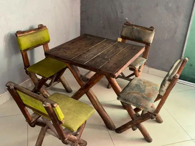 Jogo mesa rústica