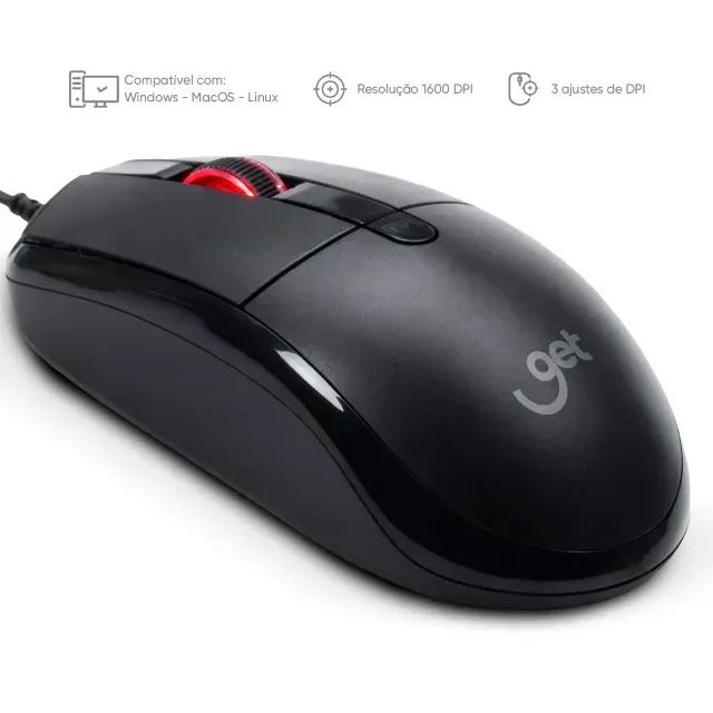 Kit Teclado e Mouse com Fio Get Elegance USB Preto Frete Grátis - Foto 4