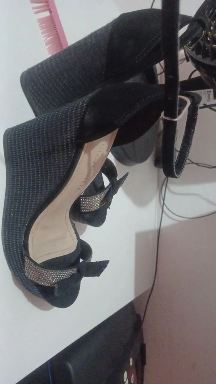 Sandalia plataforma preta 