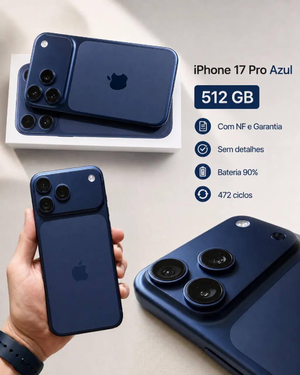 iPhone 17 Pro Azul 512gb  - Foto 3