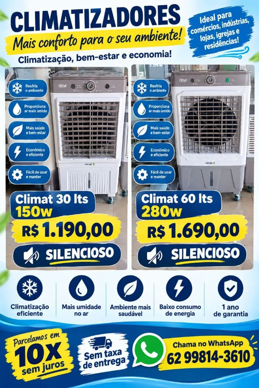 Climatizadores  climat 30 e 60 lts