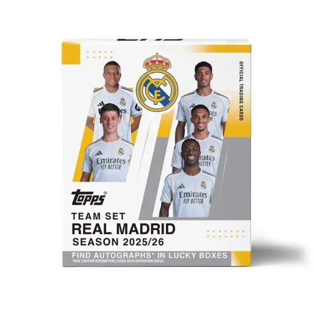 Team Set oficial Topps 2025/26 do Real Madrid 