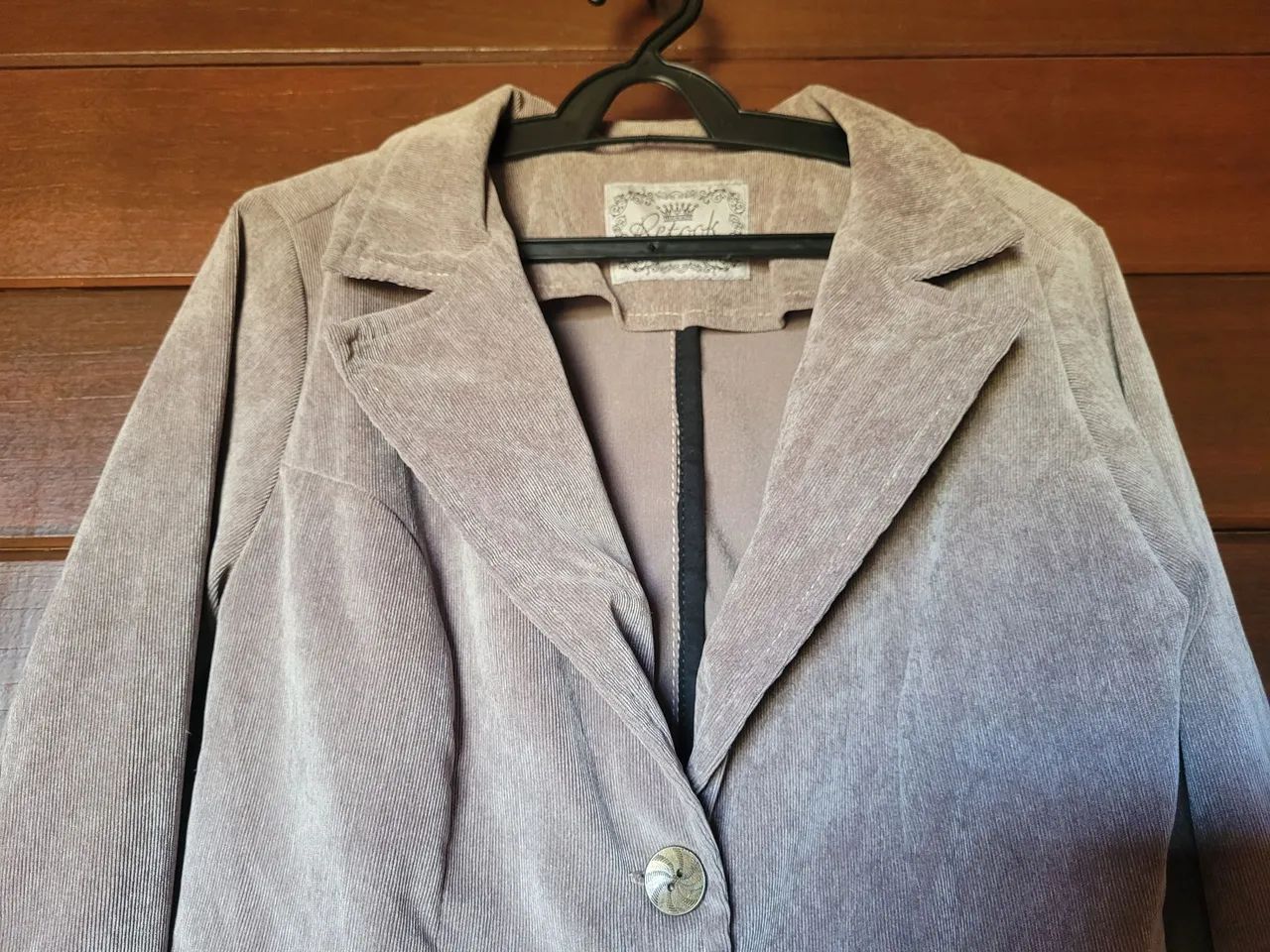 Blazer Veludo Retook Cinza - Tam M - Foto 3