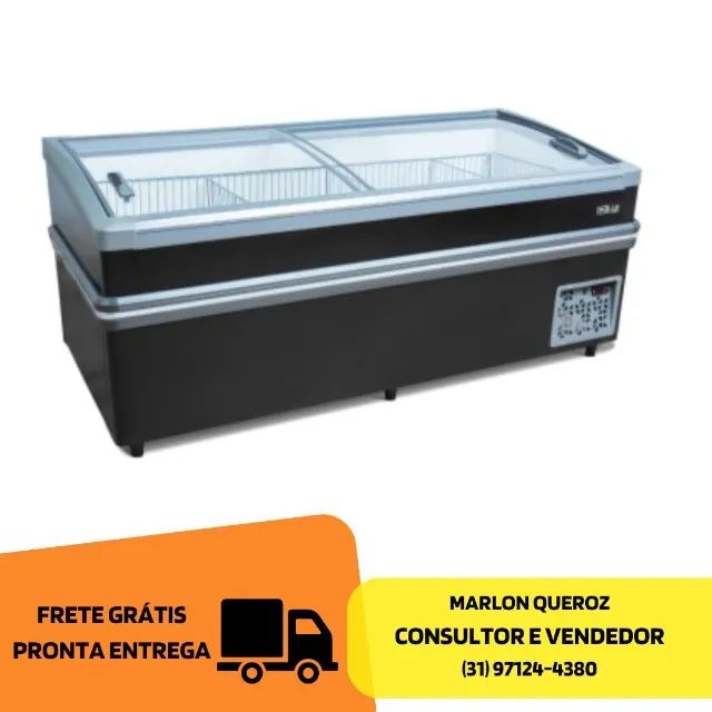 Ilha de Congelados 2M Polar Vidro Curvo 220v 
