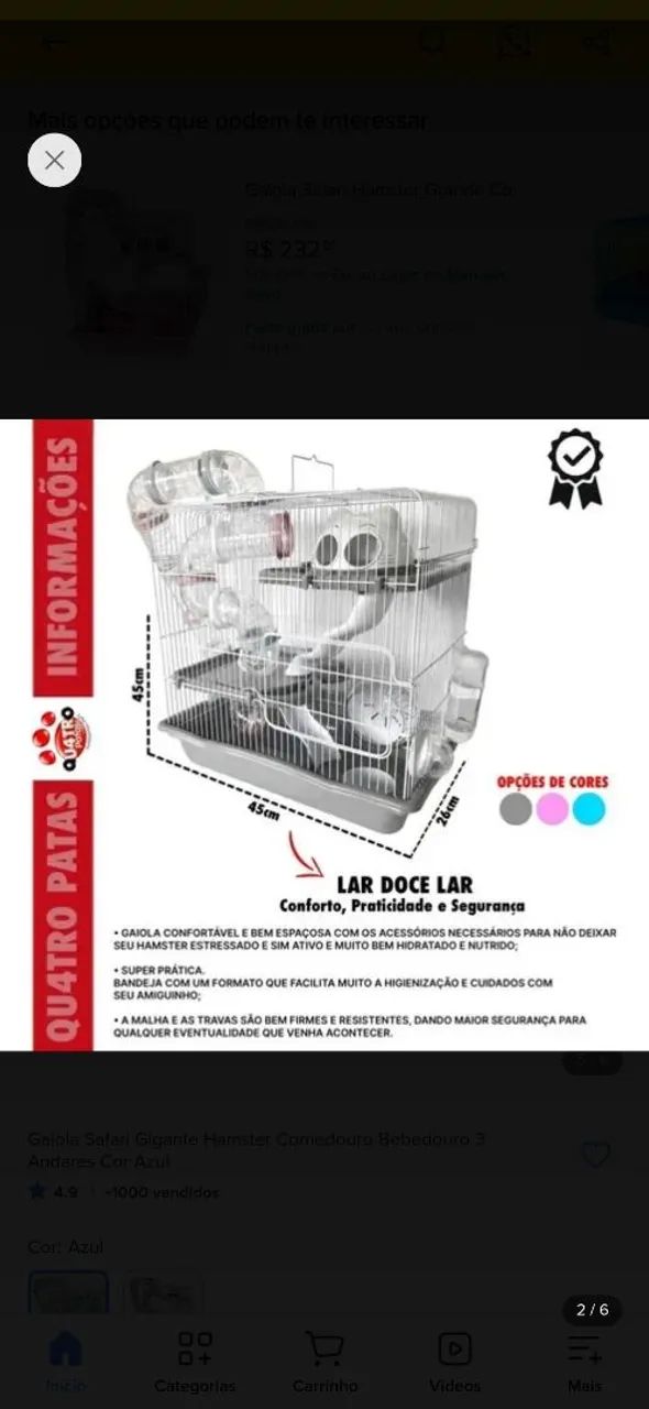 Gaiola para hamster ?  - Foto 5