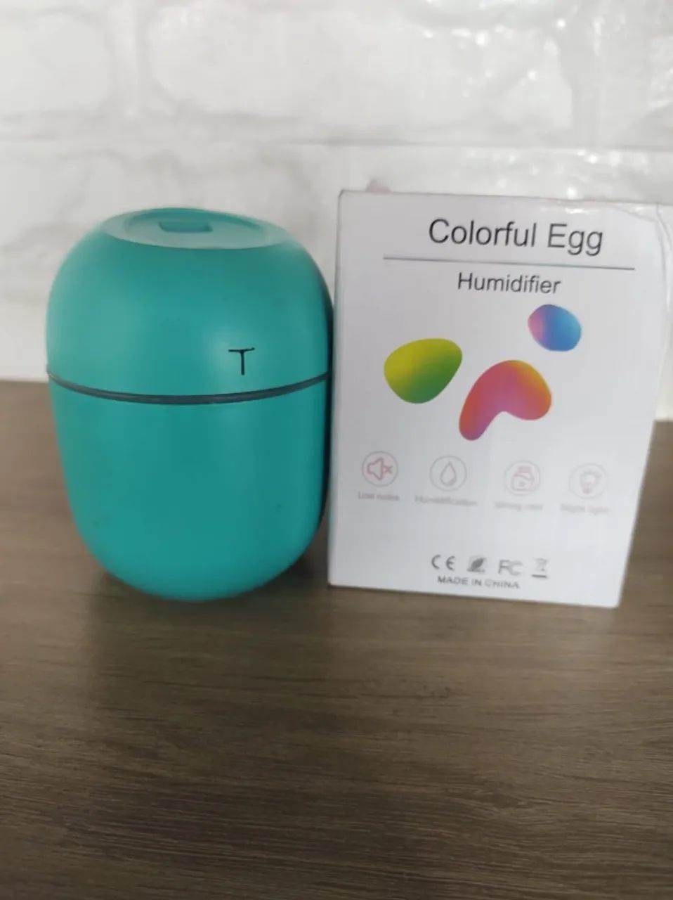 Umidificador Aromatizador Colorful Egg USB com LED Colorido - Foto 2