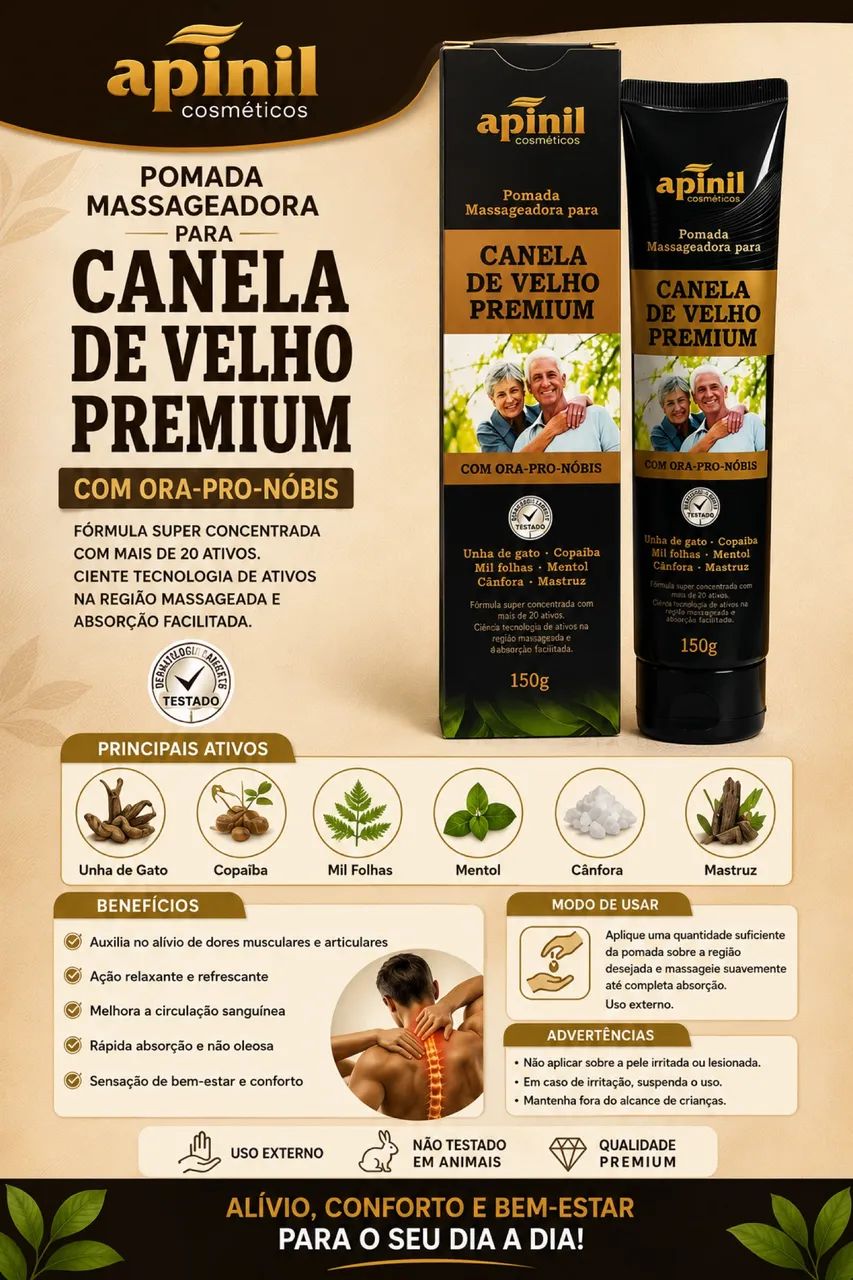 Pomada massageadora canela de veio premium - Foto 3