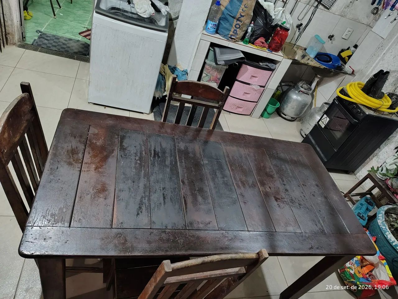 Jogo de mesa de madeira  - Foto 2