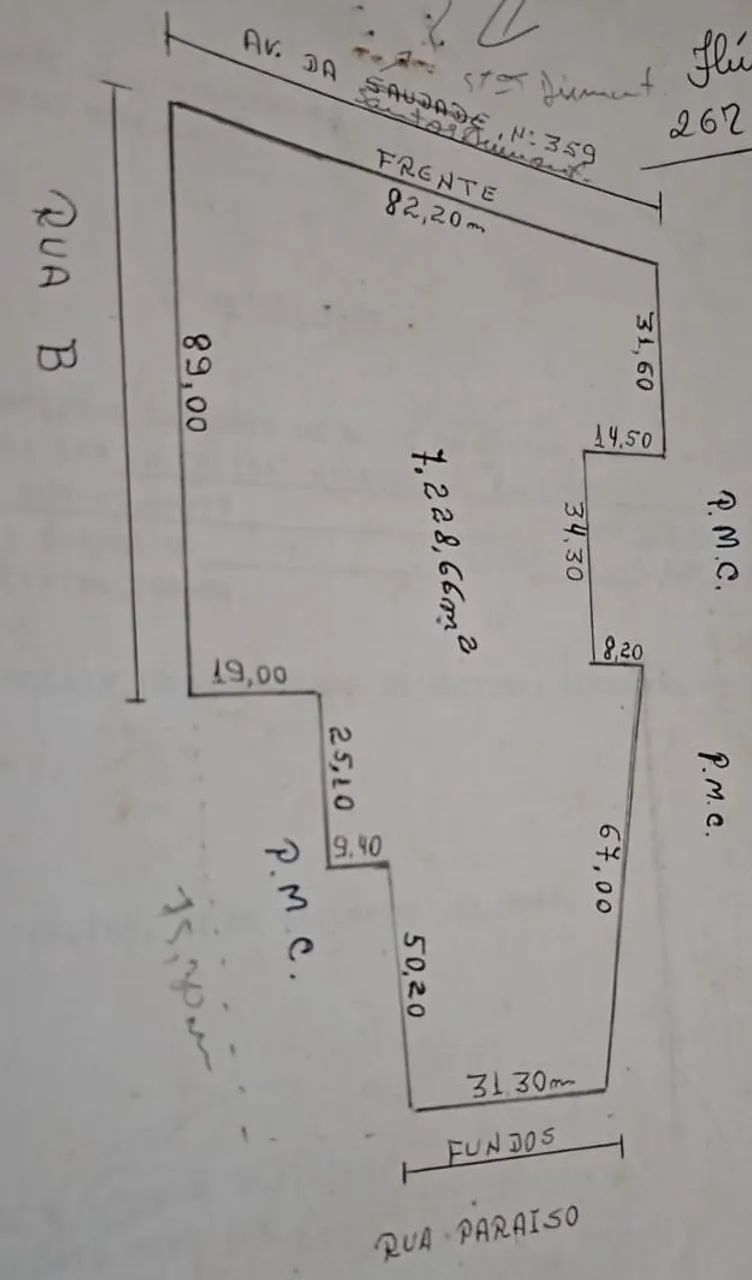 Terreno á venda de 7.228,66 mts