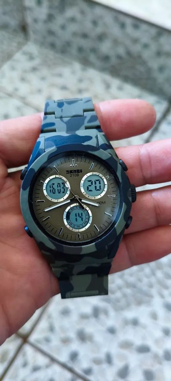 Relógio skmei camuflado