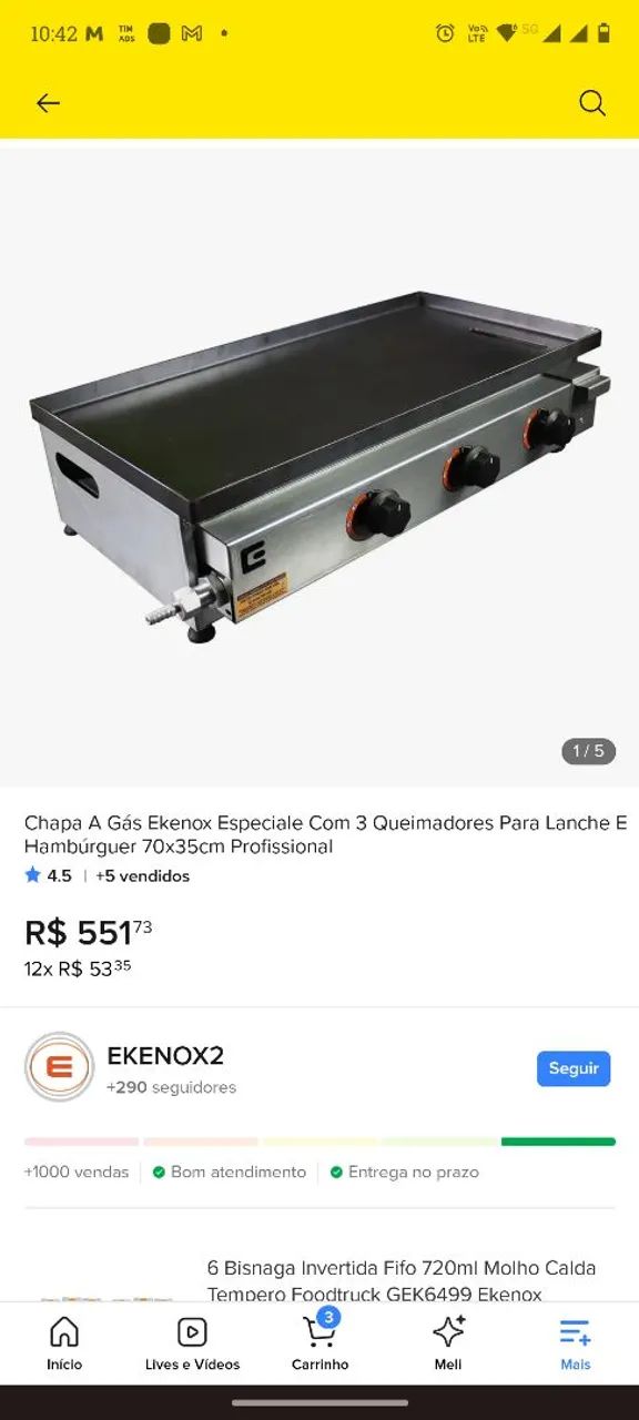 Chapa para hambúrguer  - Foto 5