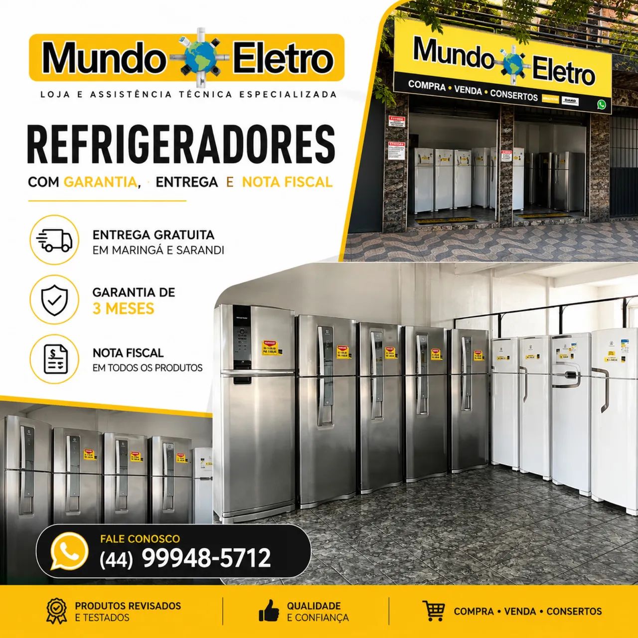 Geladeira usada - entregamos - garantia 