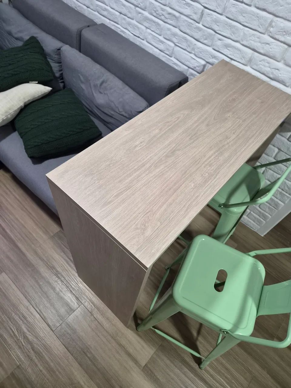 Bancada Madeira + 2 Banquetas em Ferro - Foto 4