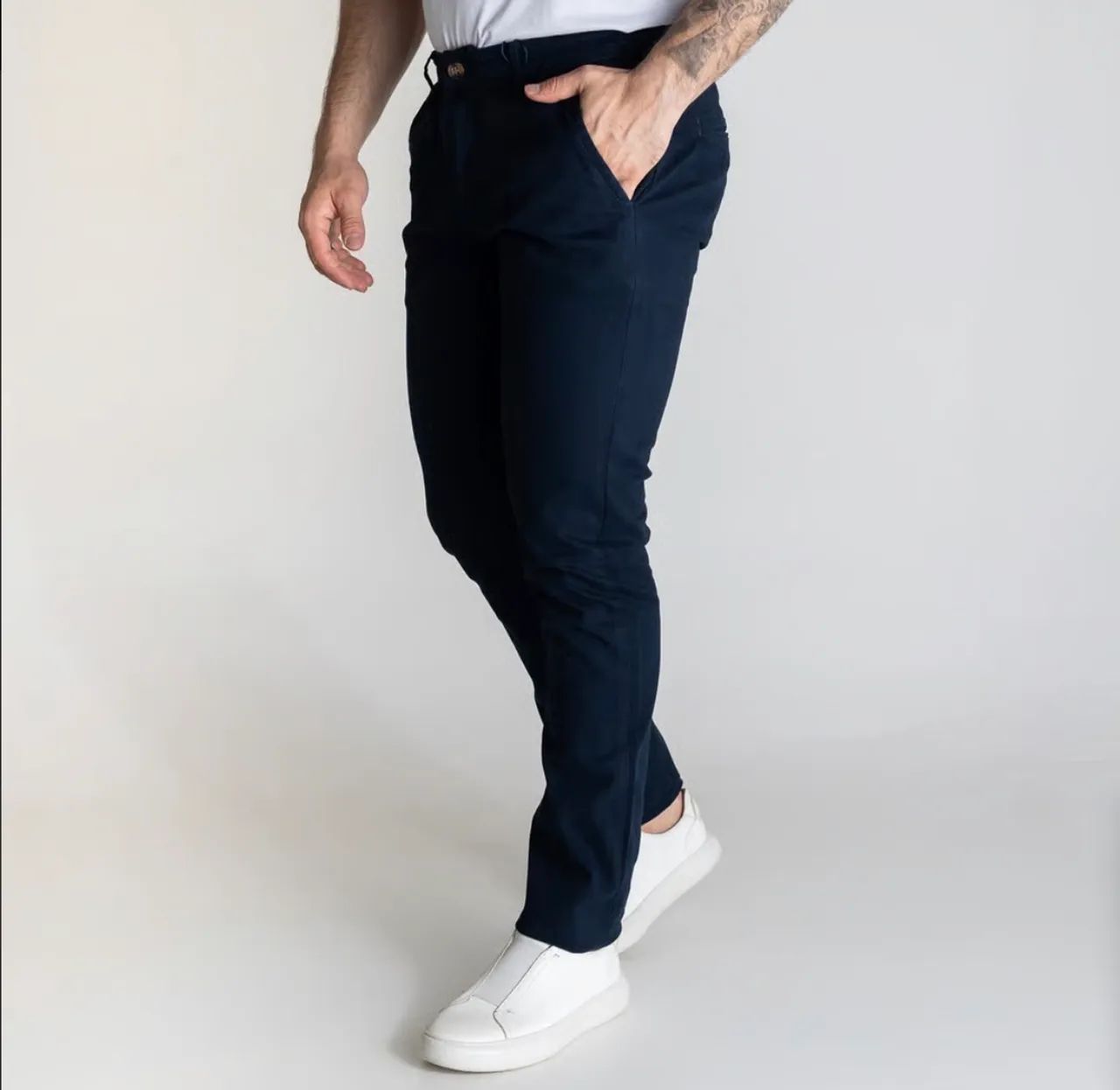 Calça Sarja Slim RL Azul Marinho - Foto 4
