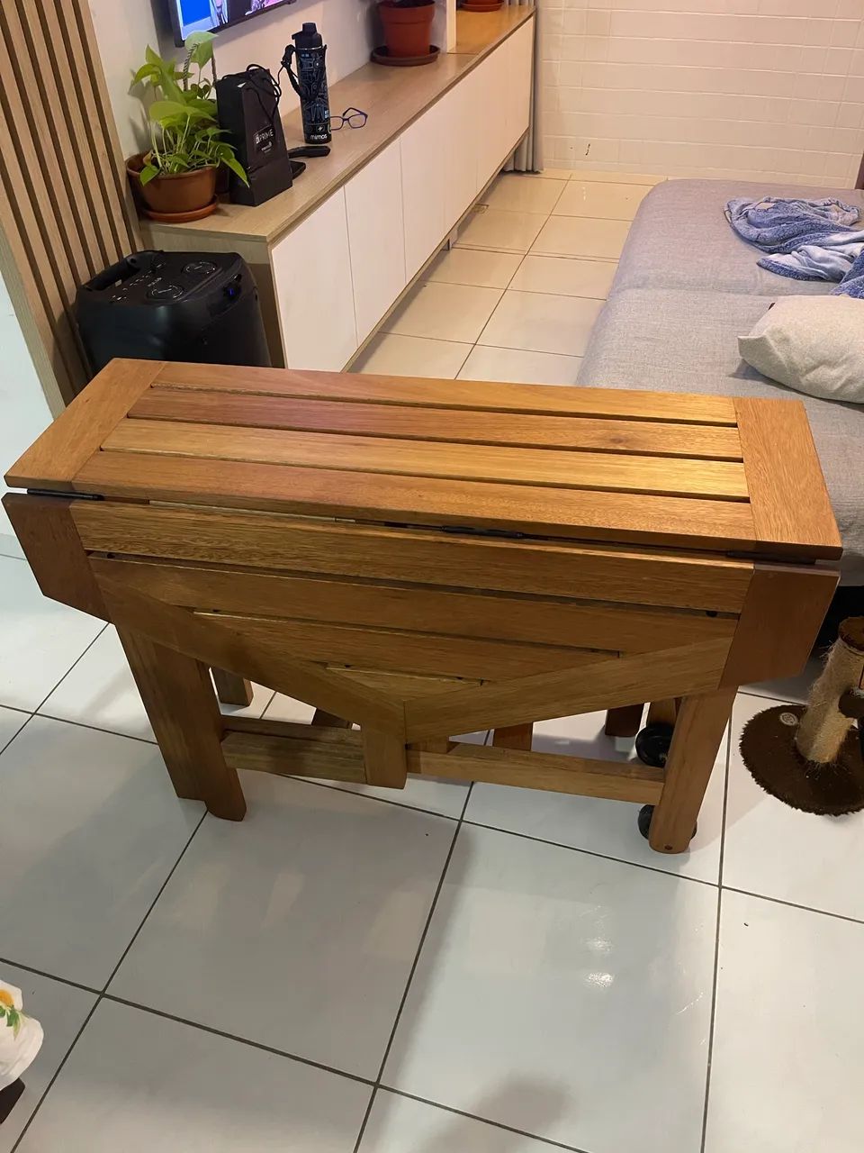 Mesa Sextavada de Madeira - Metalnew  - Foto 3