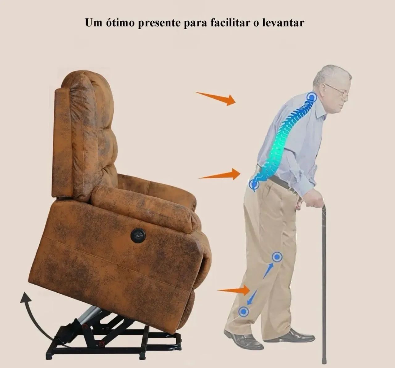 Cadeira reclinável massageadora  automática  - Foto 4