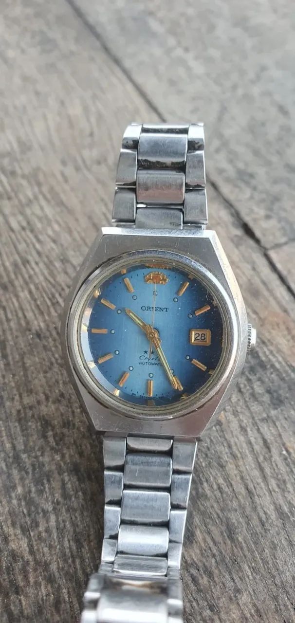 Relógio Orient Automático Vintage - Dial Azul - Original - Foto 3