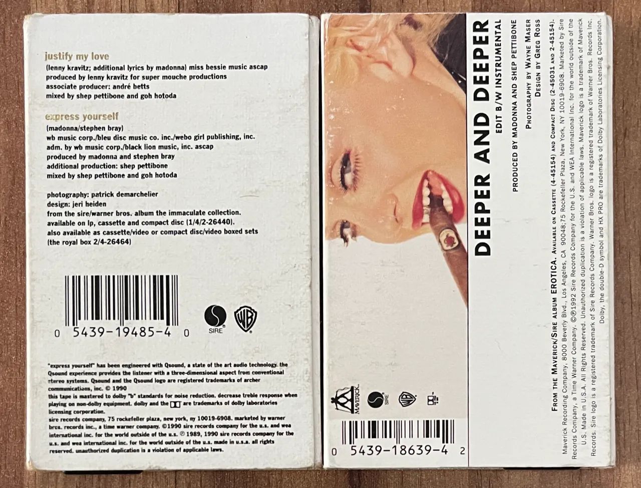 Madonna Kit 2 Fitas Deeper And Deeper e Justfy My Love - Foto 2