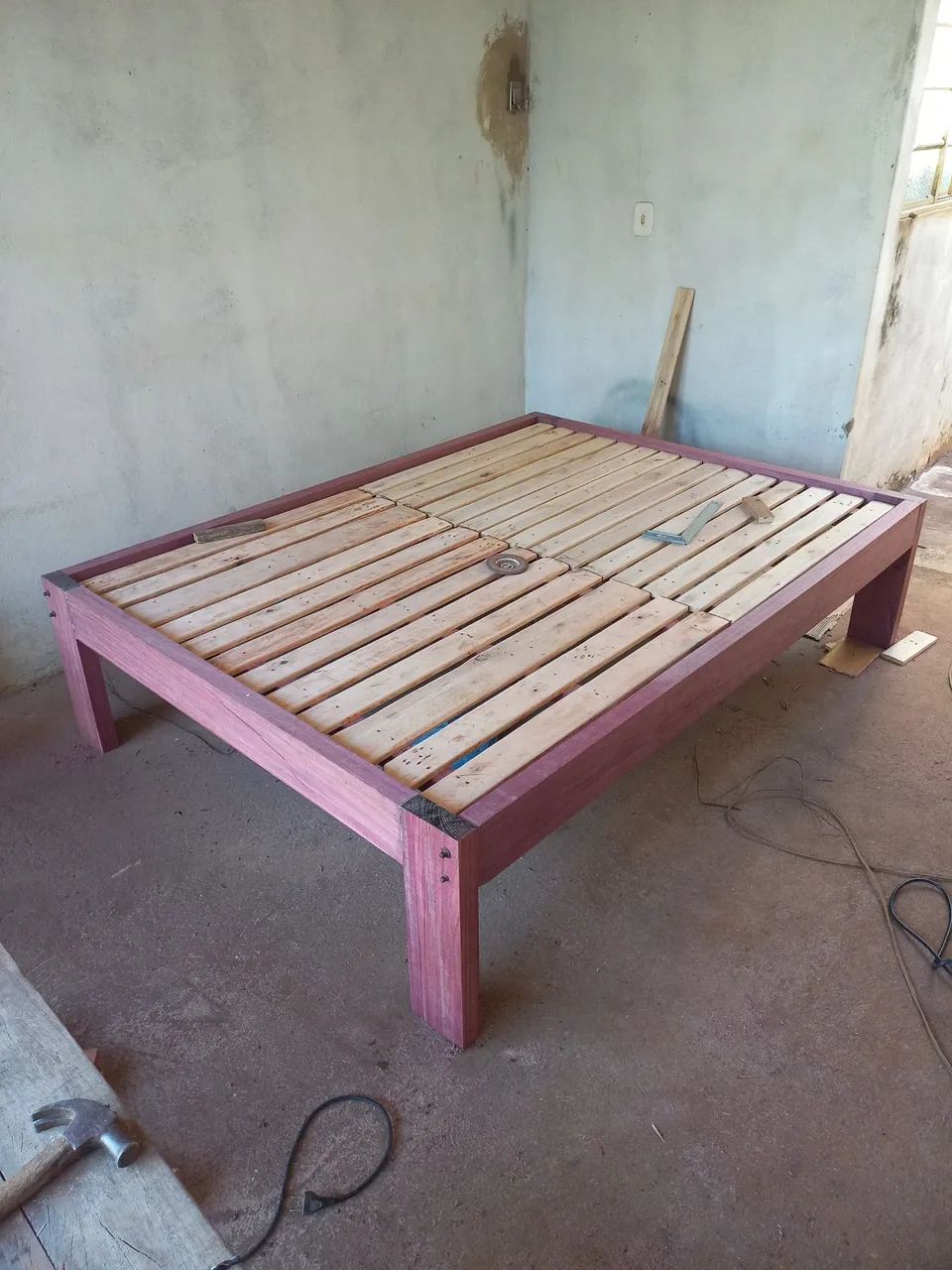 Cama de  casal de prancha de roxinho - Foto 3