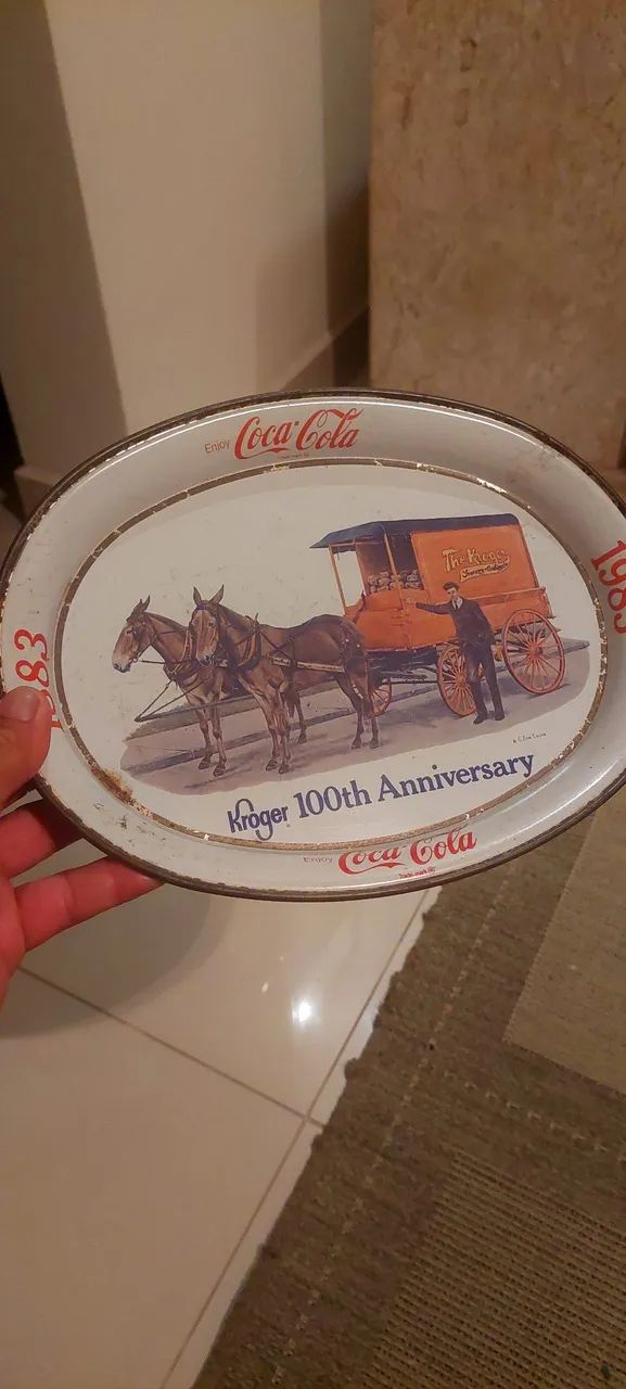 Placa coca cola original de época 