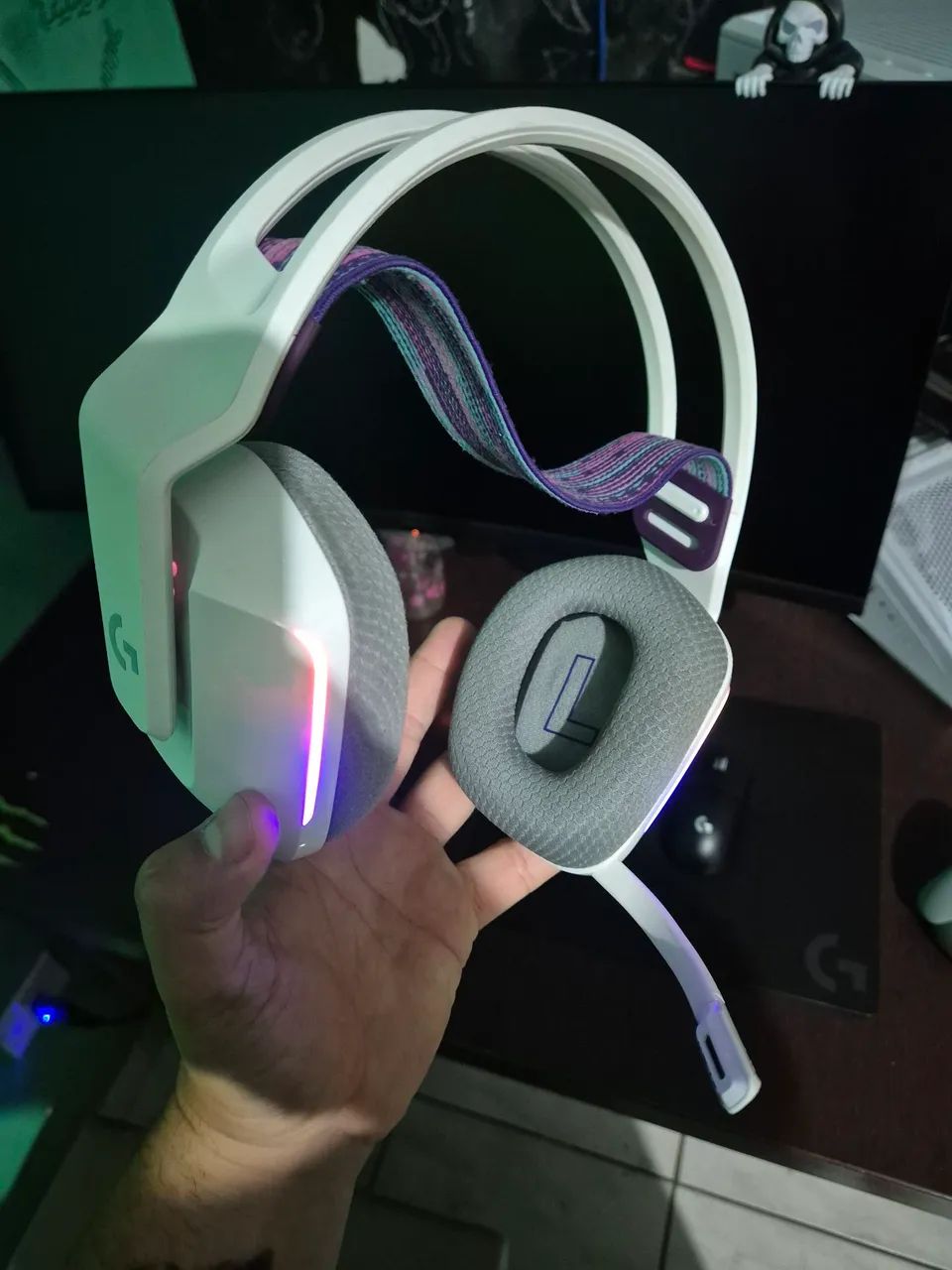 Headset G733 Logitech Branco NOVO - Foto 2