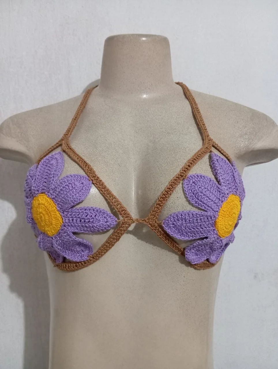 Top de flor de Crochê  - Foto 4