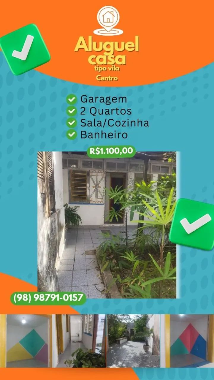 Casa - 2 Quartos - Centro