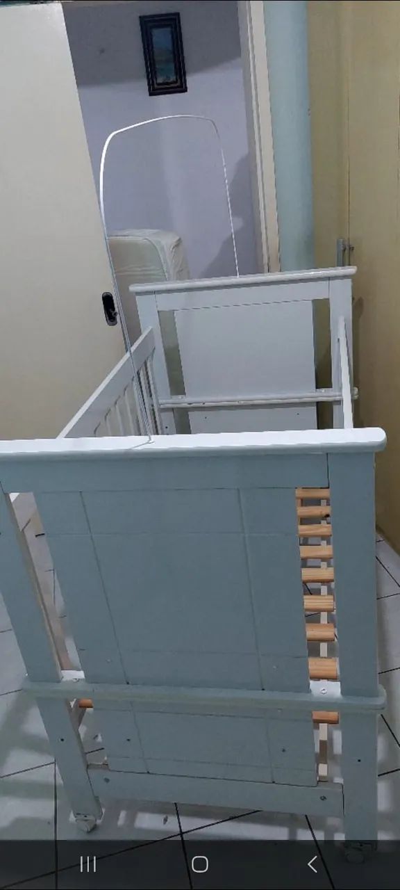 BERÇO AMERICANO COM COLCHÃO ORTOBOM. SEMI NOVO EM BOAS CONDIÇÕES.  - Foto 3